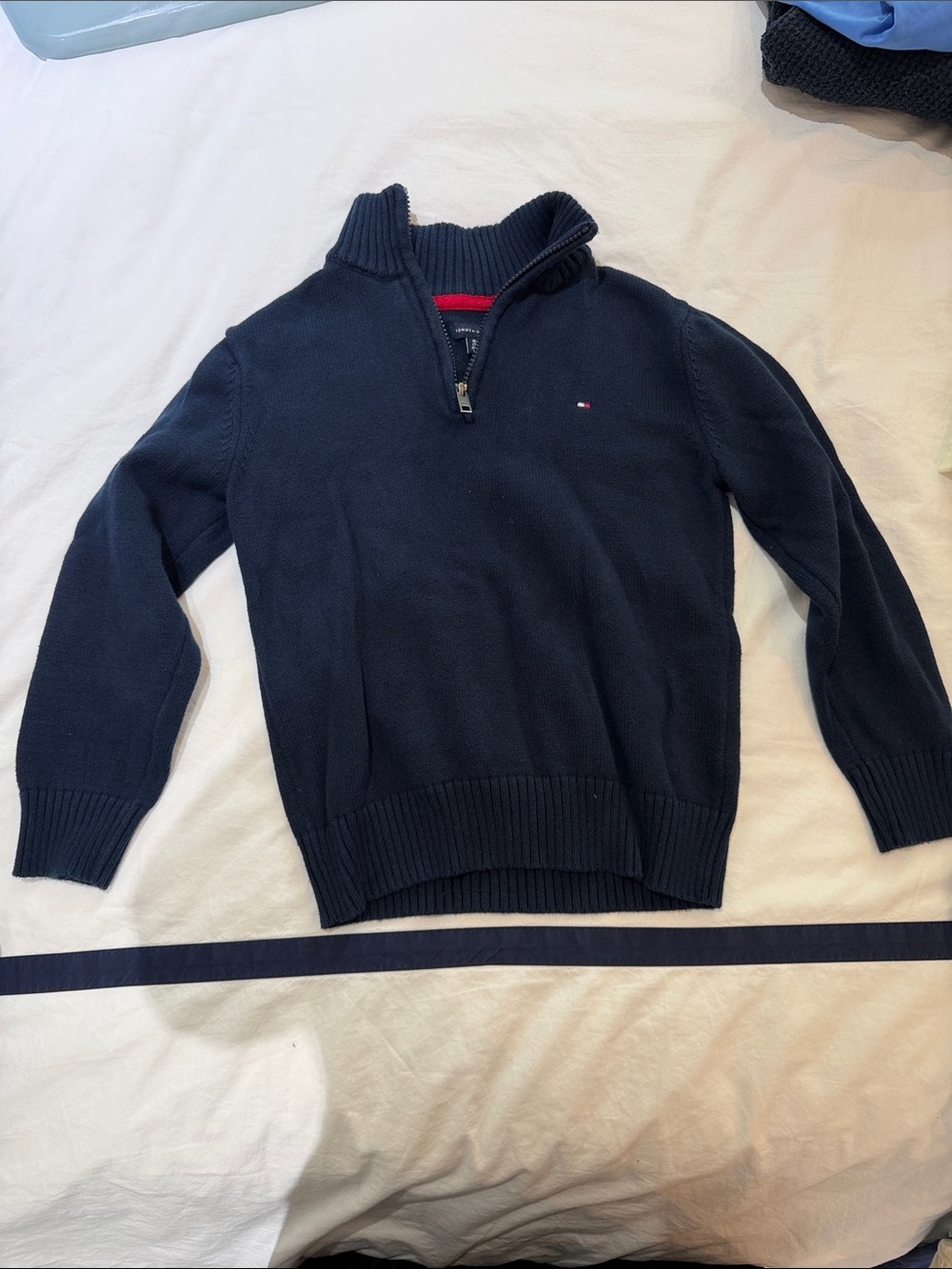 Tommy Hilfiger kids Navy Half-Zip Pullover Sweater